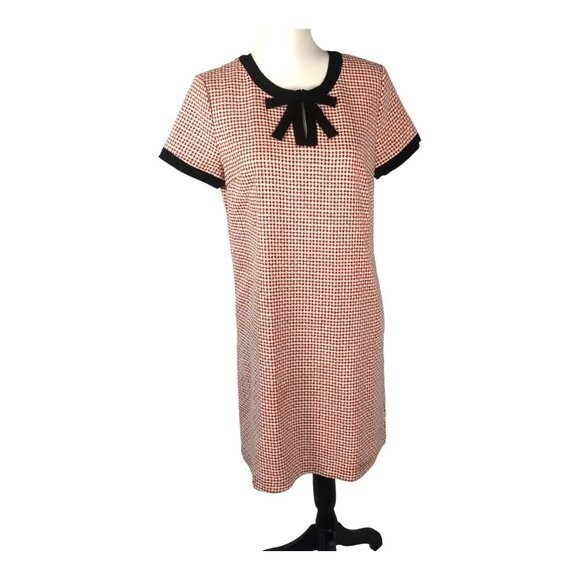 CeCe Women's Woven Short Sleeve‎ Retro Knee Length Preppy Shift Dress Size 6 - Picture 1 of 14
